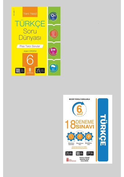 Ata 6.sınıf Türkçe Soru Dünyası + 18 Deneme Sınavı