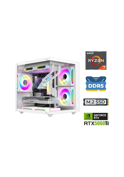 Xaser Elite X130 R7-7800X3D 16 GB 1 TB SSD 16 GB RTX5060Ti Masaüstü Oyuncu Bilgisayarı