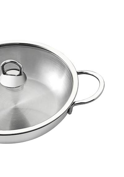Nehir Silver 4 Parça Paslanmaz Çelik Güveç Tipi Sahan Seti 18-20 Cm Gri