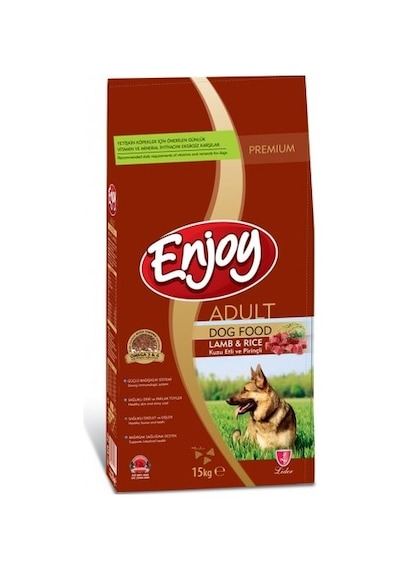 Enjoy Kuzu Etli ve Pirinçli Yetişkin Köpek Maması 15 KG