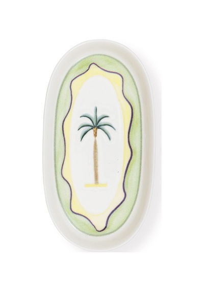 The Mia Itl0018 Italian Summer Oval Servis Tabağı 2li 23 Cm Krem