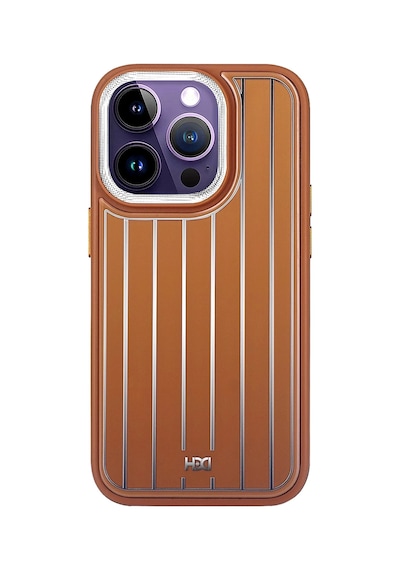 Apple Uyumlu iPhone 14 Pro Kılıf Hbc-190 Kolaj Kapak - Kahverengi