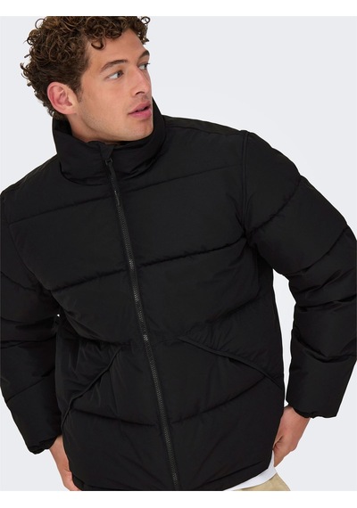 ONLY & SONS Onspack Lıfe Puffer Jacket Otw Erkek Siyah Mont - 22034718