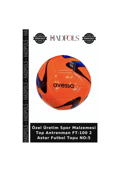 Özel Üretim Spor Malzemesi Top Antrenman Ft-100 2 Astar Futbol Topu No:5 Çok Renkli
