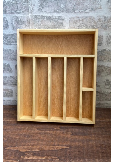 30x35 Cm Ahşap Kaşıklık Çekmece İçi Yemek Takımı Ve Servis Gereçleri Düzenleyici Organizer