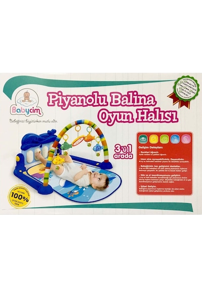 Babycim  Balina Piyanolu Oyun Halısı