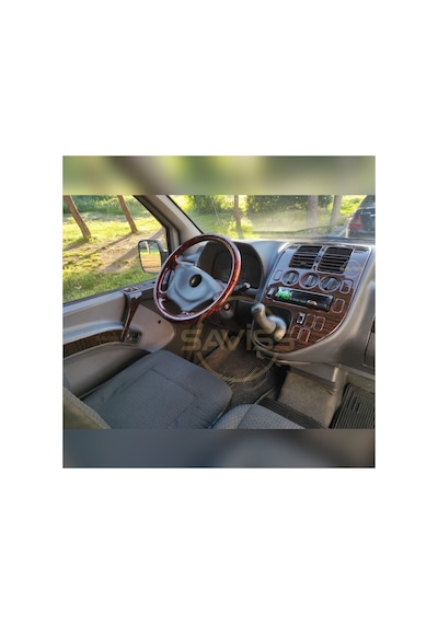 Mercedes Vito Eski Kasa 1996-1999 Uyumlu Koyu Meşe Full Set Torpido Konsol Maun Kaplama Koyu Meşe