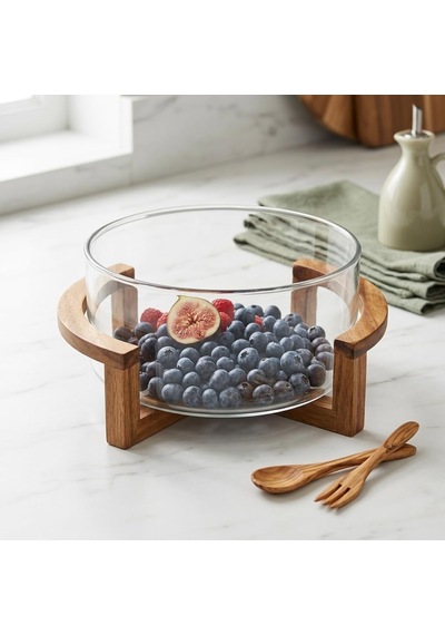 %100 Doğal Akasya Ayaklı Sunum Ve Salata Kasesi - Ahşap Ayaklı Meyvelik Ve Çerezlik 15x7 Cm Veya 20x10 Cm Seçenekli, 1 Adet 20cm 10cm Çok renkli
