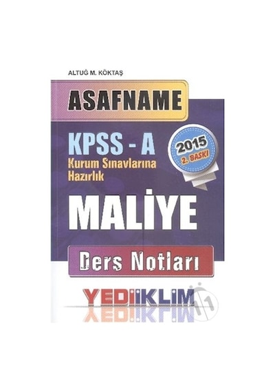 Yediiklim Maliye Ders Notları/Altuğ M. Köktaş