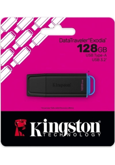 Kingston 128gb Exodia Usb 3.2 Flash Bellek, Dtxg2/128gb