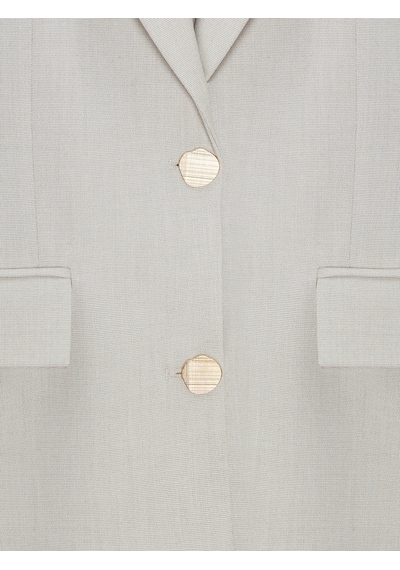 Dilvin 60787 Altın Düğmeli Blazer-taş Taş