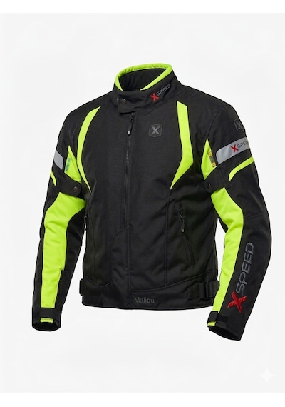 Xspeed Malibu 4 Mevsimlik Korumalı Motosiklet Montu Yeni Sezon Neon
