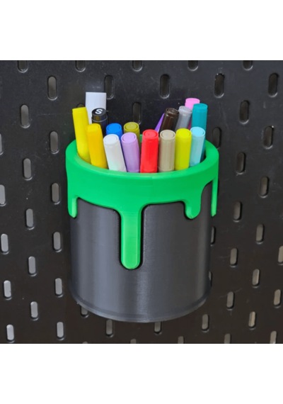 Mizaku Damlayan Kova Şekilli Skadis Pegboard Uyumlu Kalemlik Siyah
