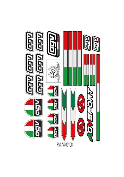 Agv Sport Ekipman Kask Motorsiklet Sticker Seti 01