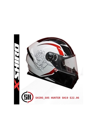 Shiro Fullface Hunter Sh19 Motosiklet Kaskı Kapalı Grafik