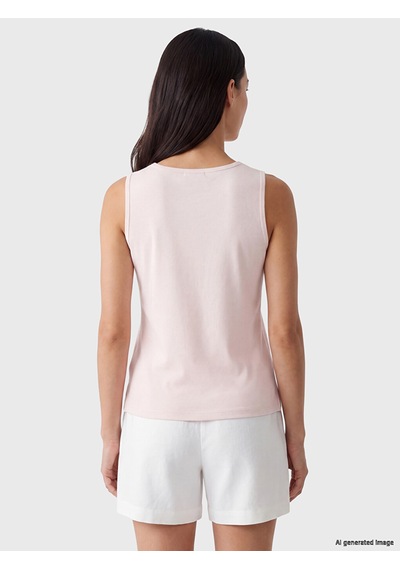 Lcw Everyday Pembe U Yaka Taşlı Soft Touch Kadın Atlet