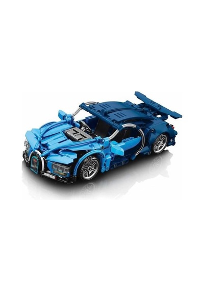 Toys E Toys Speed Building Blocks 1:18 Ölçek Çek Bırak Mavi Yarış Arabası Yapı Blok Seti 423 Parça 9055-5