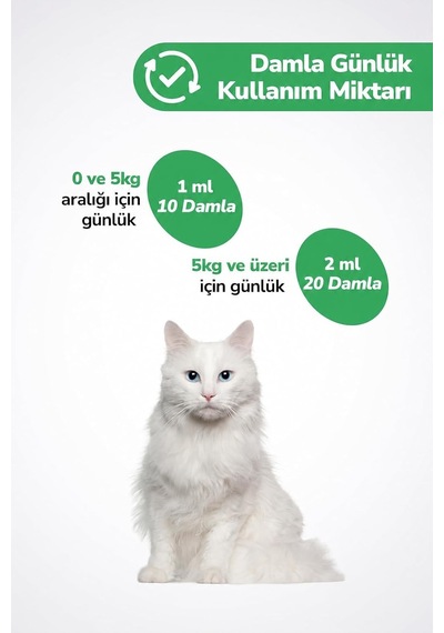 Tr Kedi Tüy Döküm Dökülmesi Önleyici Engelleyici Damla Kediler Için Biyotin Multivitamin 50ml