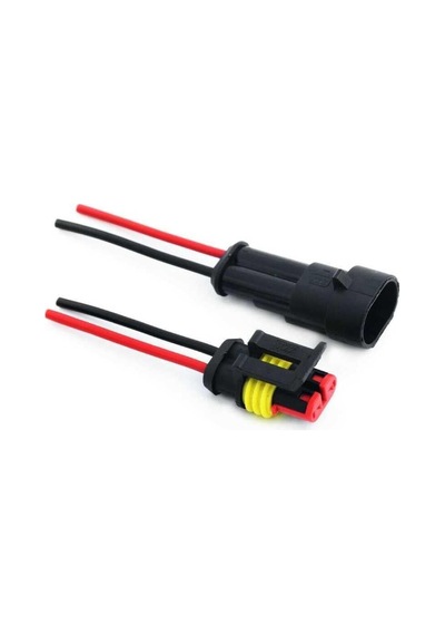 Kablolu 2-pin Su Geçirmez Konnektör Takımı-4979
