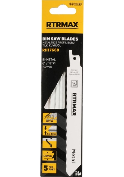 Rtrmax Rh17668 Metal İnce Profil Boru Tilki Kuyruğu - S922ef Model 152 Mm - 5 Adet