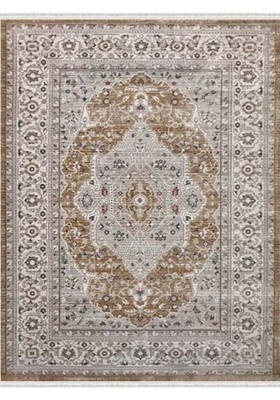 Mariesse Home Antik Serisi Vintage Modern Dokuma Salon Oturma Odası Halısı 404-sarı