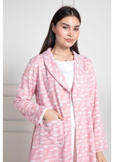 Mecit Pijama Mecit 6100 Bayan Hamile Lohusa Pembe Sabahlıklı Pijama Takım