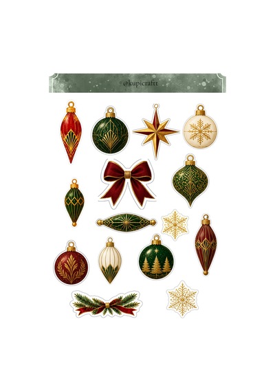 4 Sayfa Yılbaşı Temalı Sticker Set - Christmas Sticker Yeni Yıl -ajanda Scrapbook Journal - 939222331 Diğer