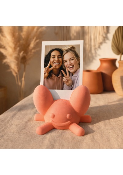 Sevimli Figür Instax Polaroid Fotoğraf Tutucu Stand Pembe