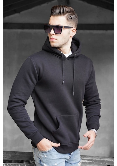 Madmext Siyah Erkek Sweatshirt 5339