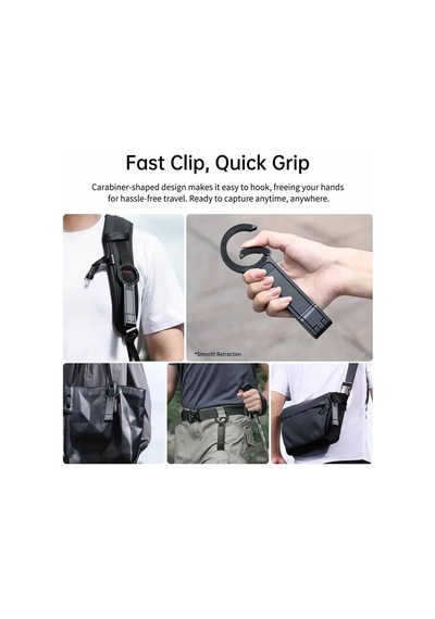 Çok Fonksiyonlu Telefon Tutucu Magsafe İle Uyumlu & Selfie Stick Klipsli Askı Aparatı, Mini Tripod, Vlog & Canlı Yayın Standı Mtm-01