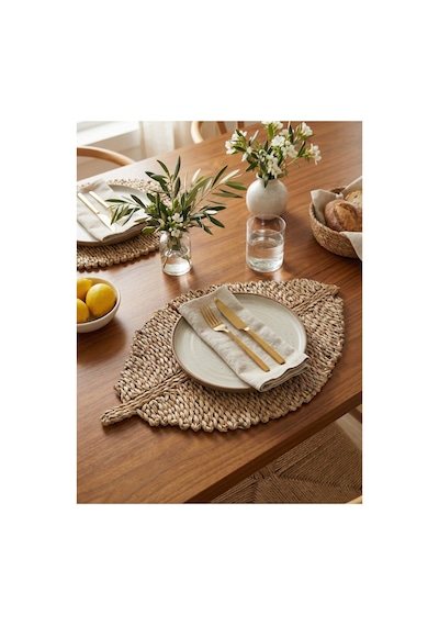 Folia Deniz Sazı Hasır Yaprak Duvar Ve Masa Süsü, Bohem Ev Duvar Dekorasyonu, 50 X 33 Cm