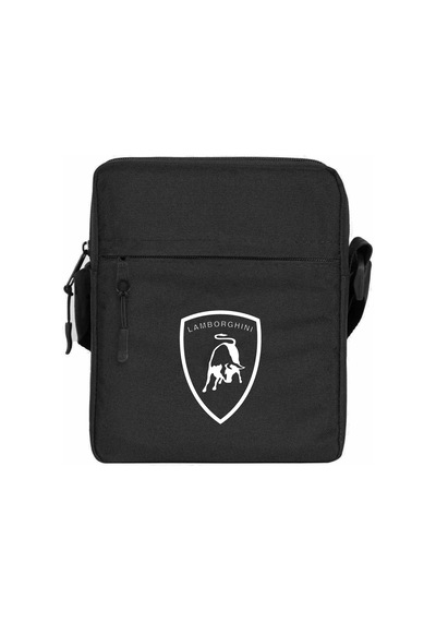Lamborghini Logo White Siyah Omuz Çantası