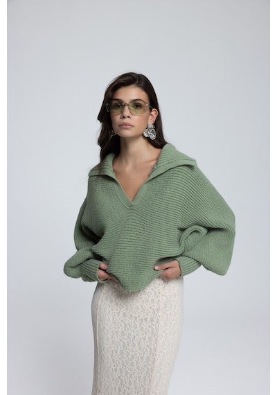 Mai Collection Mai Studios Co. Livia Çağla Yakalı Kazak Çağla