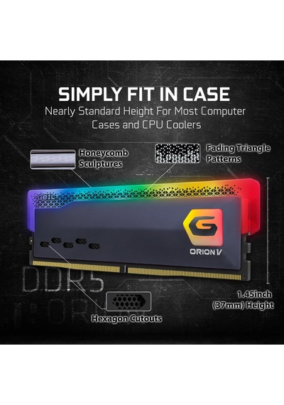 Orıon V Rgb Gavsg532gb5200c38bdc 32gb 2x16gb Ddr5 5200mhz Cl38, Xmp 3.0, On-die Ecc & Pmıc, Rgb Aydınlatma, Alüminyu