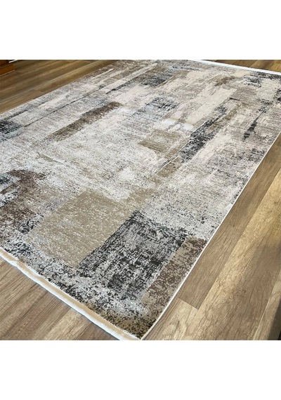 Hoom Rugs Exclusive Miami 60548/070 Antrasit Krem Modern Salon Halısı Antrasit Krem