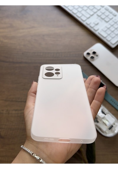 Redmi Note 12 4g Uyumlu Süper İnce Mat Ultra Thin Silikon Kılıf Beyaz