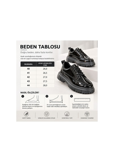 Kuback Legend İs Back Kb-702 Kuback Kömür Rugan Günlük Erkek Ayakkabı Siyah Siyah