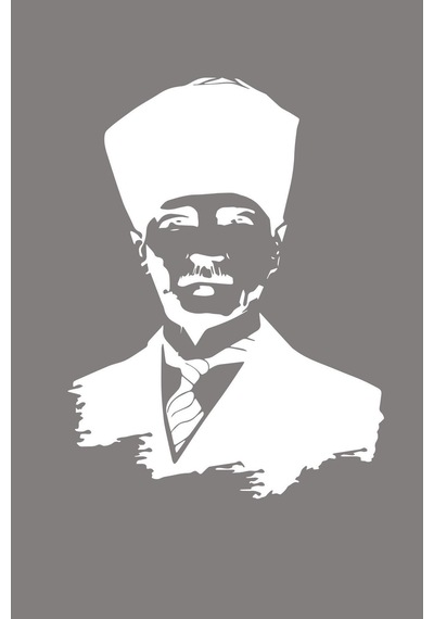 Atatürk Silüet Sticker Araba Sticker Oto Sticker 20x15 Cm