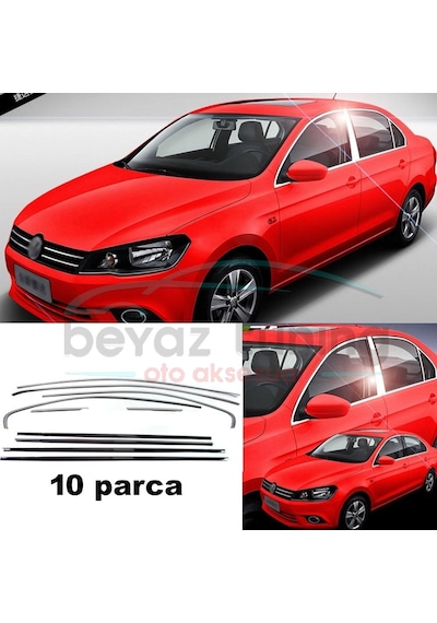 Vw Jetta Cam Çıtası Komple Set Kromu Nikelajı 2012-