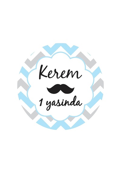 Erkek Bebek Doğum Günü Etiketi, 5 Cm - 100 Adet Folyo Sticker Renkli