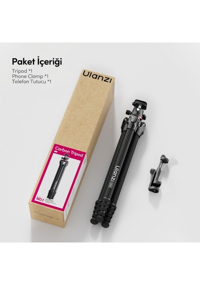 Ulanzi Tz01 163cm Versatile 2 İn 1 Karbon Fiber Tripod - S069