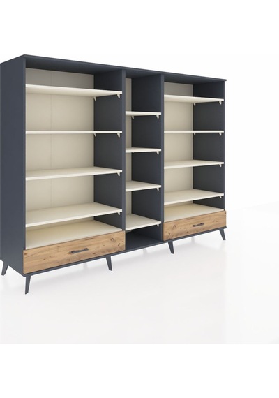 Hyperion Dolap 14 Raflı 2 Çekmeceli 220x44x163 Antrasit-aytaşı/ç Antrasit-aytaşı/çam Hyperion Dolap 14 Raflı 2 Çekmeceli 220x44x163 Antrasit-aytaşı/ç Antrasit-aytaşı/çam