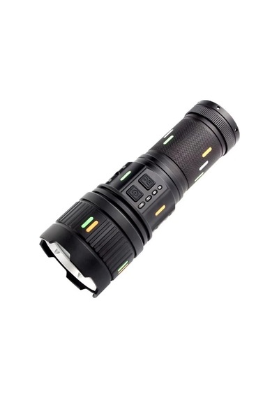 F.b.ı Pro F-3001 Alüminyum Tg Led Güç Göstergeli Type-c Şarjlı El Feneri 100 W Düz Renkli