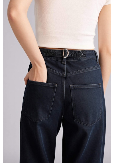 Defacto Baggy Fıt Yüksek Bel Uzun Jean Pantolon E4662ax26spnm40 Siyah-nm40