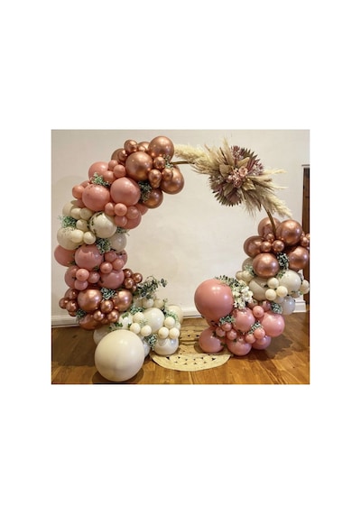 Krom Bronz Toz Pembe Ve Deniz Kumu Balon Zinciri 100 Adet Mix