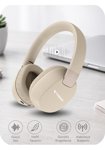 Torima HD50 Bluetooth Kulaklık Kulak Üstü Kablosuz Kulaklık