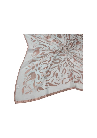 Mim Eşarp Mısırlı Eşarpları Çiçek Desenli Devore Eşarp Rose Gold