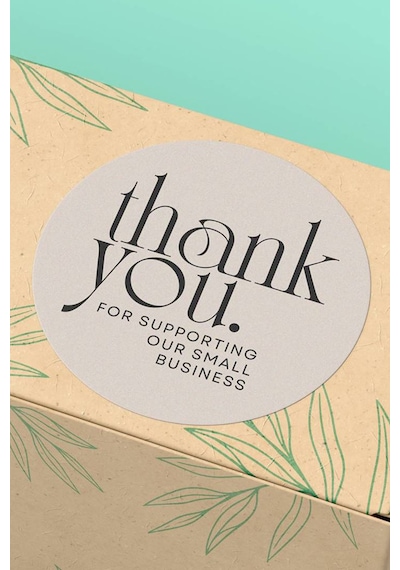Small Business Thank You Sticker 3x3cm St2182 Çok Renkli
