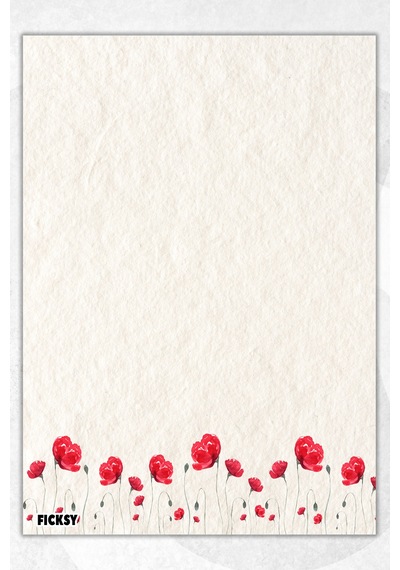 A5 Çiçek Bloknot Çizgisiz Defter - 50 Yaprak - Memopad - Notepad - Not Defteri - Not Kağıdı - 1777 Çok Renkli