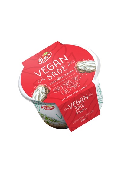 Trakya Çiftliği Vegan Krem Sade 200 G - 6 Adet Tarı